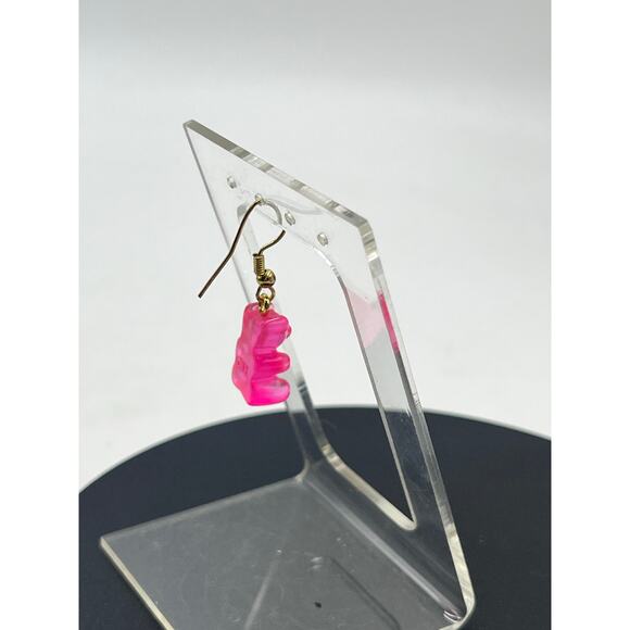 Crystal Haze Designer Nostalgia Pink  Resin Bear Earring Repaired Dangle *Single - Picture 3 of 5